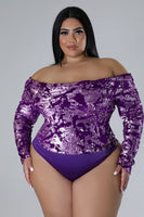 Great Love Bodysuit Skirt Set+ Purple