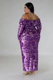 Great Love Bodysuit Skirt Set+ Purple