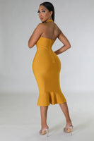 Evaleigh Bandage Dress - MUSTARD