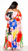 Floral cold shoulder