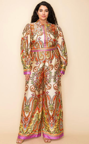 Paisley silk set+