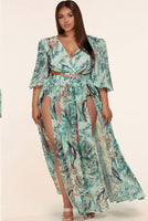 Sage tropical dress